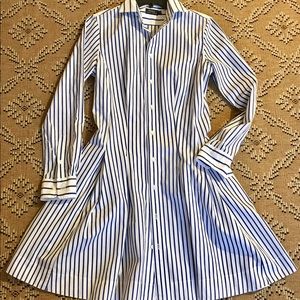Wmn's Fit&Flare RL Collection striped Dress